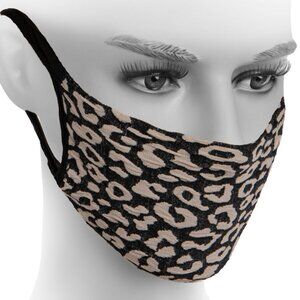 Fiore Leopard Print Reusable Microfiber Face Mask